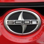 Scion emblem on a 2014 Scion tC