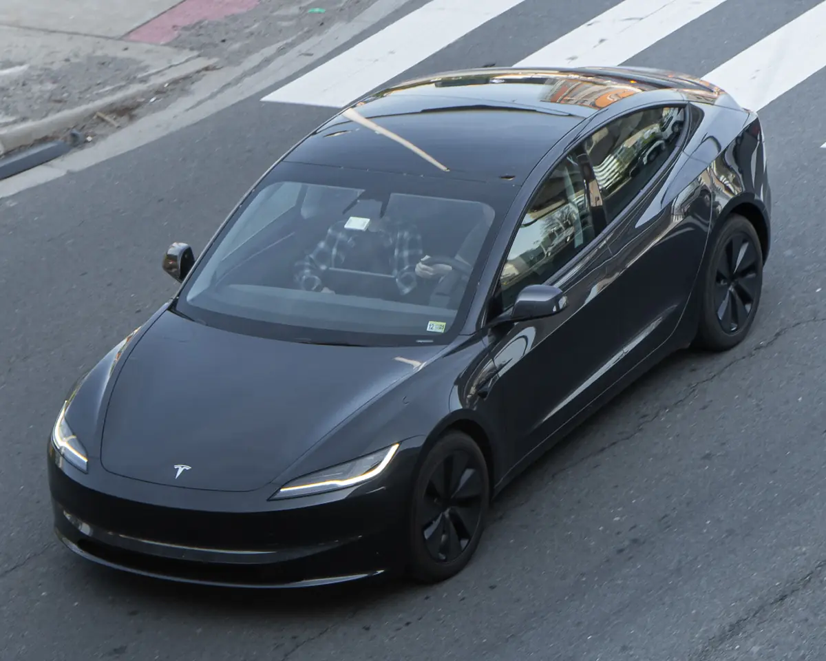 Black Tesla Model 3 Highland, the cheapest Tesla on sale while the Tesla Model 2 remains unconfirmed